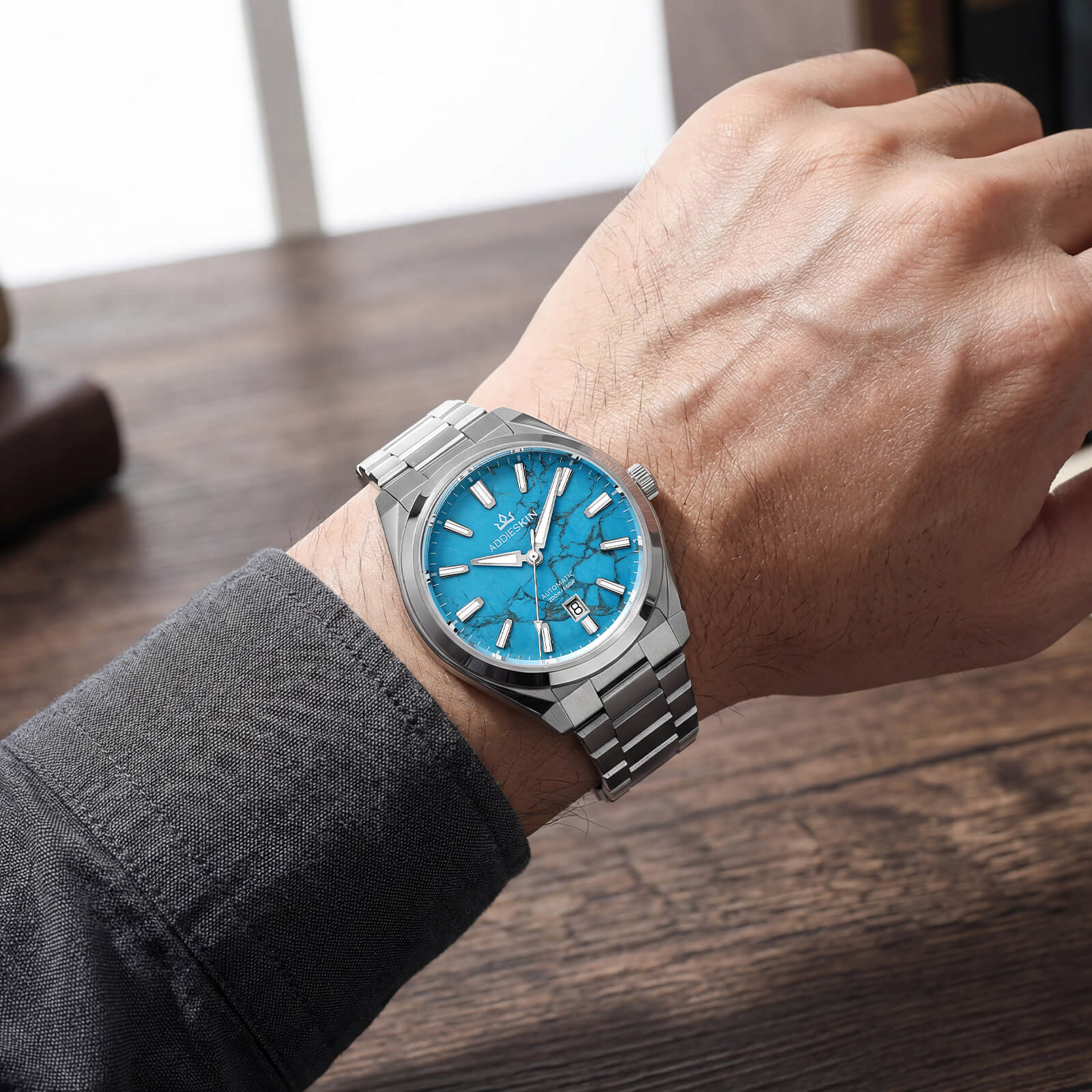 AddiesKIN 40mm Natural Stone Dial Miyota 9015 Luxury Automatic Watch K010