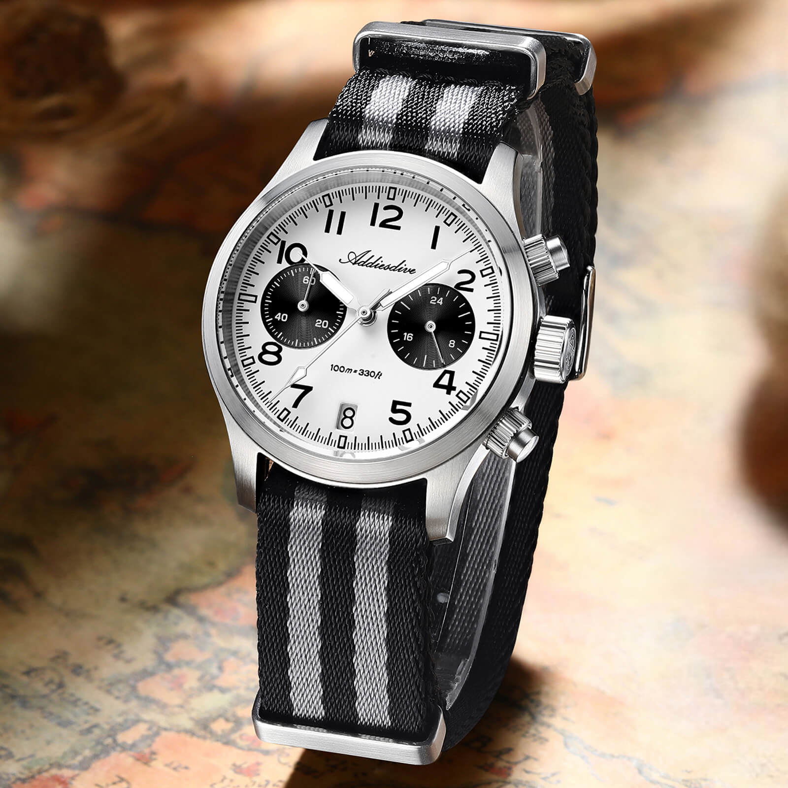 ★New Arrival★ADDIESDIVE 39mm VK64 Chronograph Watch AD2538