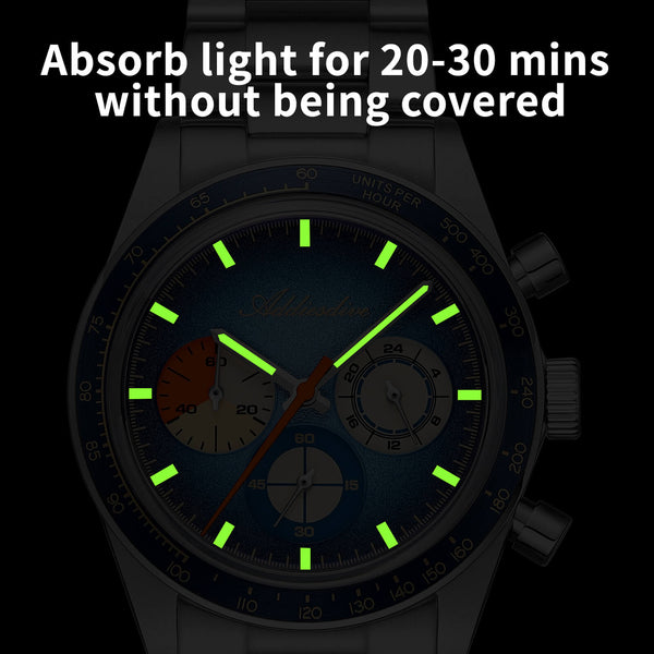 ★India Warehouse★ADDIESDIVE 37mm Luxury Quartz Chronograph Watch AD2551