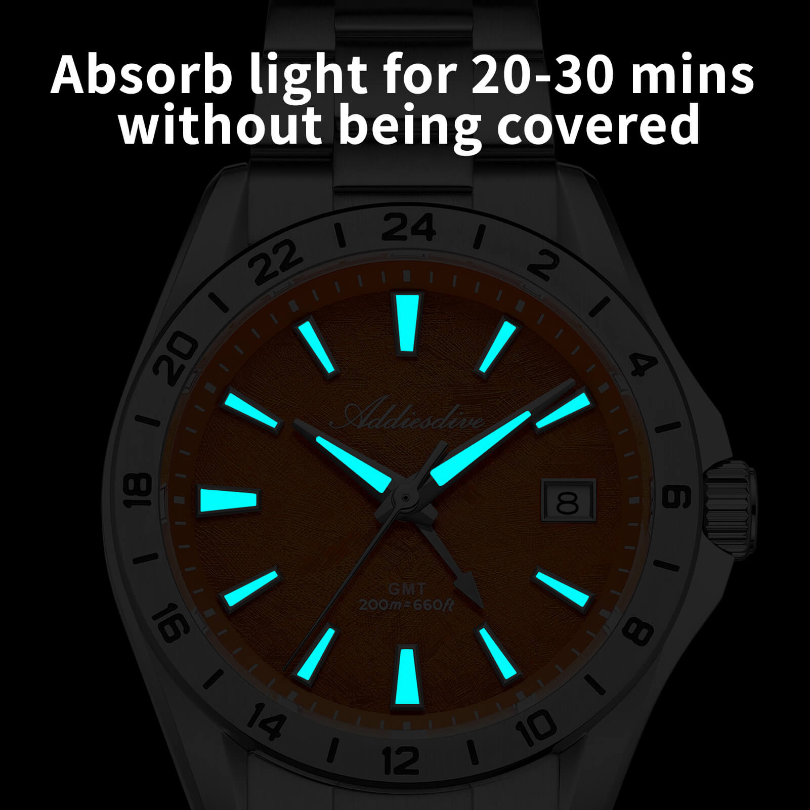 ADDIESDIVE 38mm GMT Quartz Watch RONDA515 Movement（AD2548）
