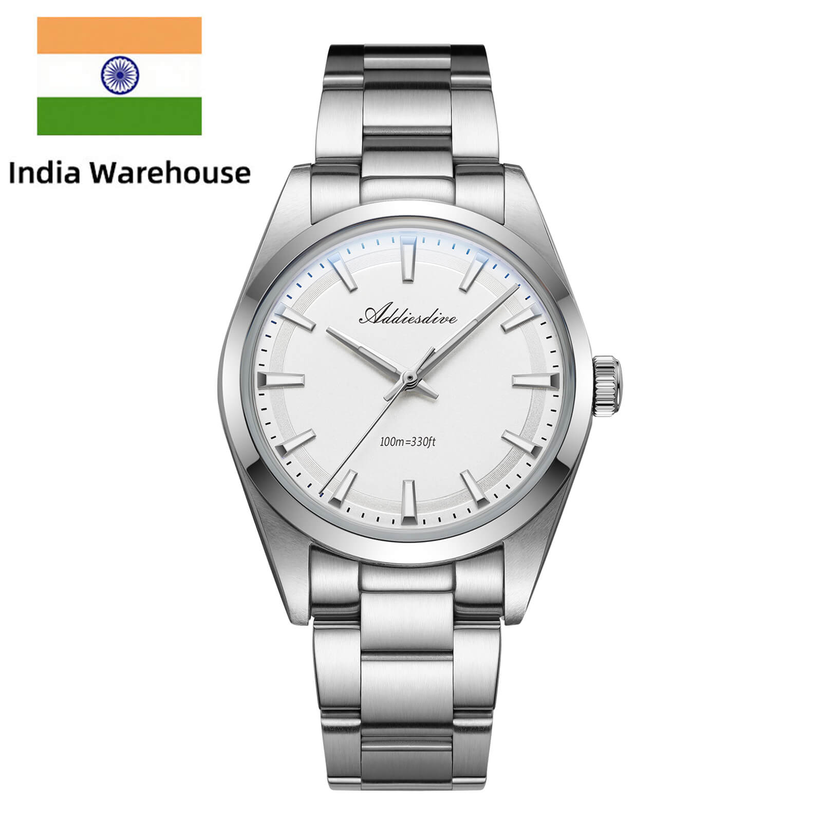 ★India Warehouse★ADDIESDIVE 36mm Luxury VH31 Quartz Watch AD2066