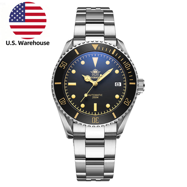 U.S. Warehouse -ADDIESDIVE® Scubasteel strap Automatic Scuba Watch AD2101