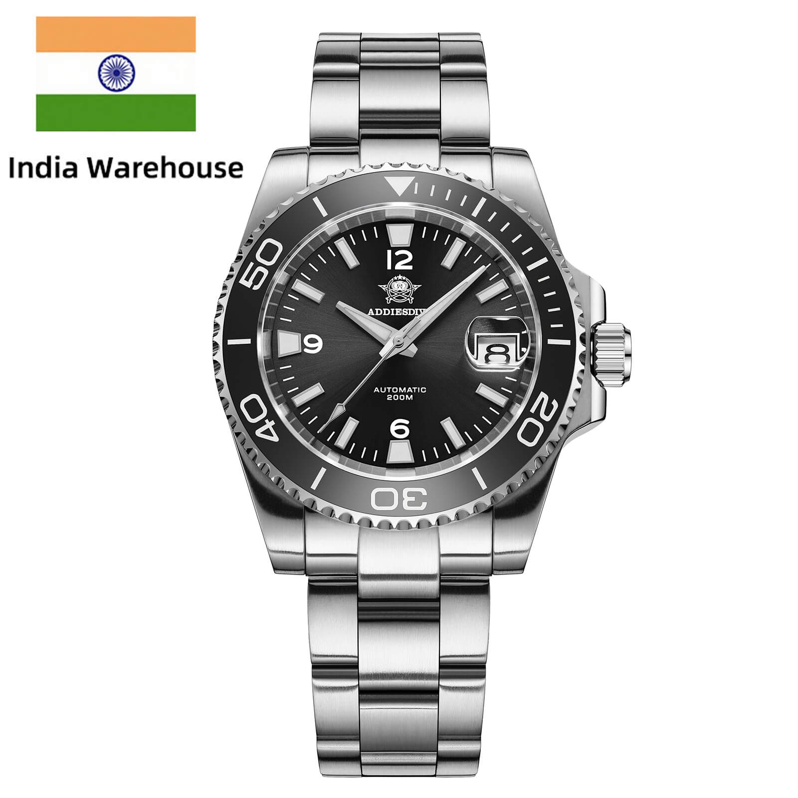 ★India Warehouse★ADDIESDIVE Retro 8215 Sub Dive Watch AD2505