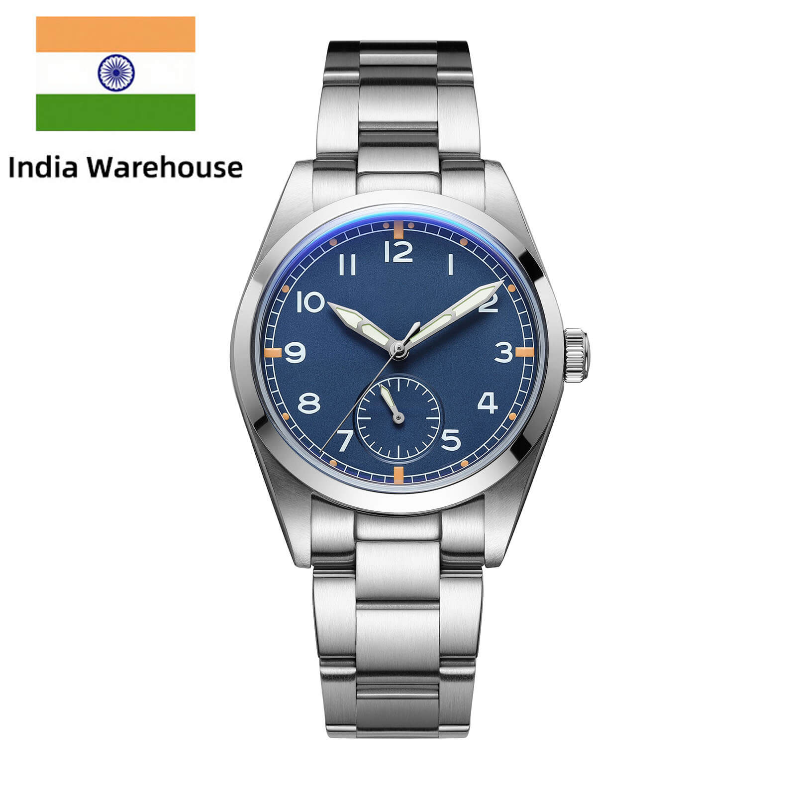 ★India Warehouse★ADDIESDIVE 36mm VH60 Vintage Pilot Watch（AD2099）