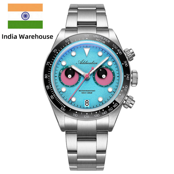 ★India Warehouse★ADDIESDIVE 40mm VK64 Quartz Chronograph Watch AD2557