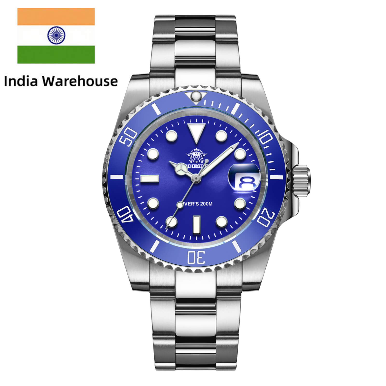 ★India Warehouse★ADDIESDIVE Sub Quartz Watch Diver's 200M （H3QZ）