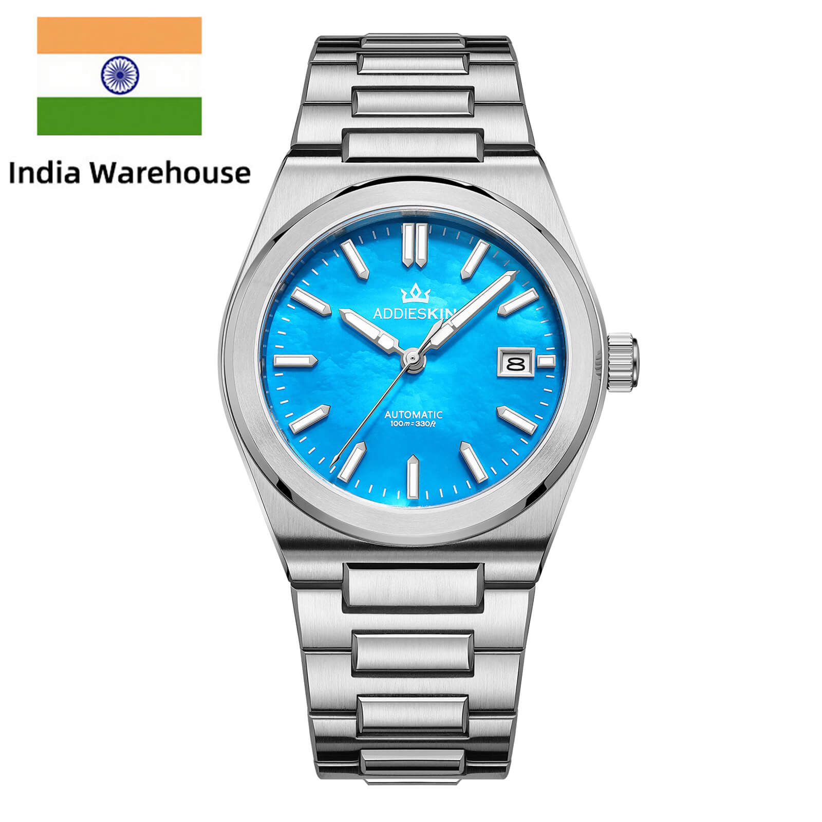 ★India Warehouse★AddiesKIN 39mm MOP Dial Miyota 9015 Men’s Watch K008