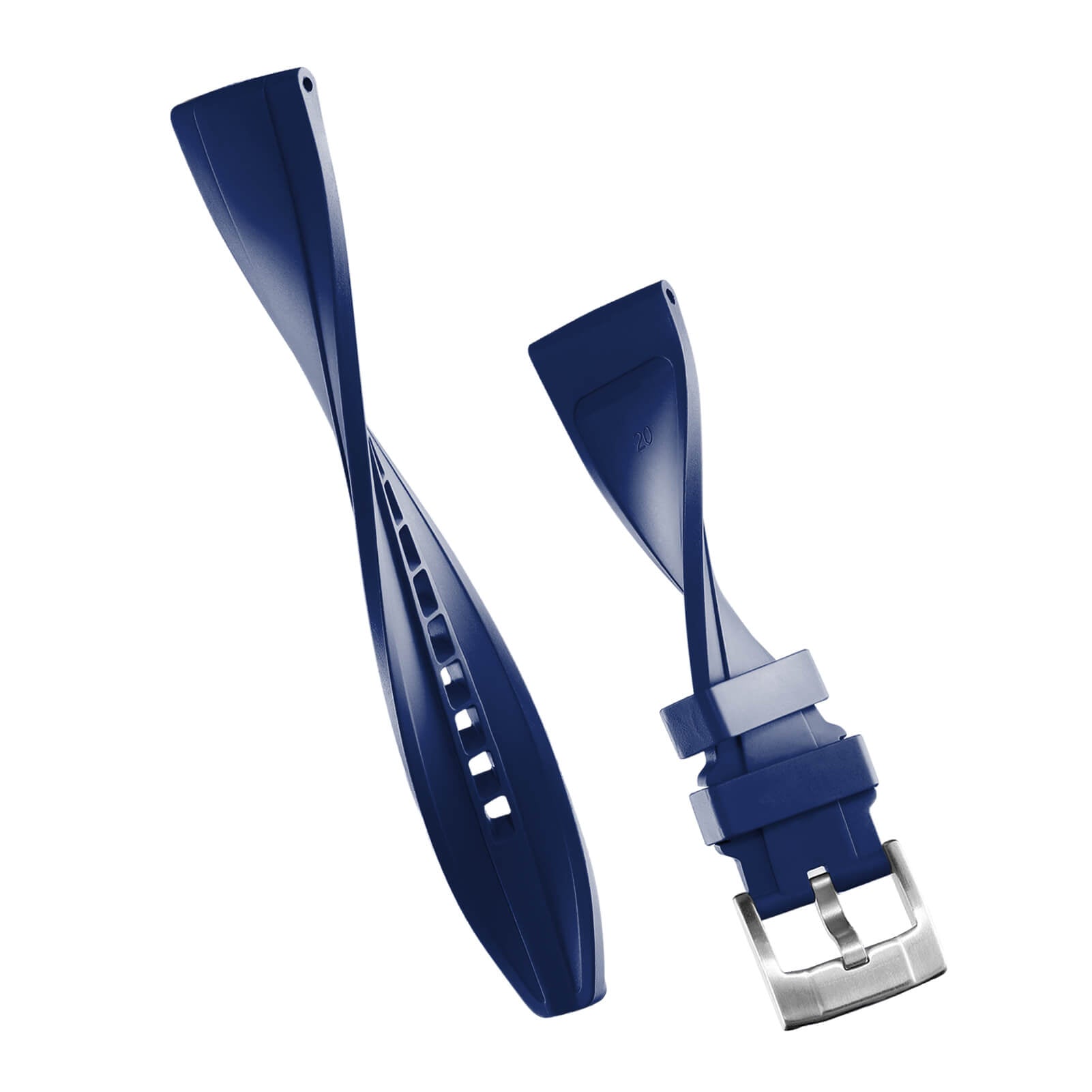 Generic Silicone Watch Strap For Men Dive Watches Quick Release Rubber Band，22mm