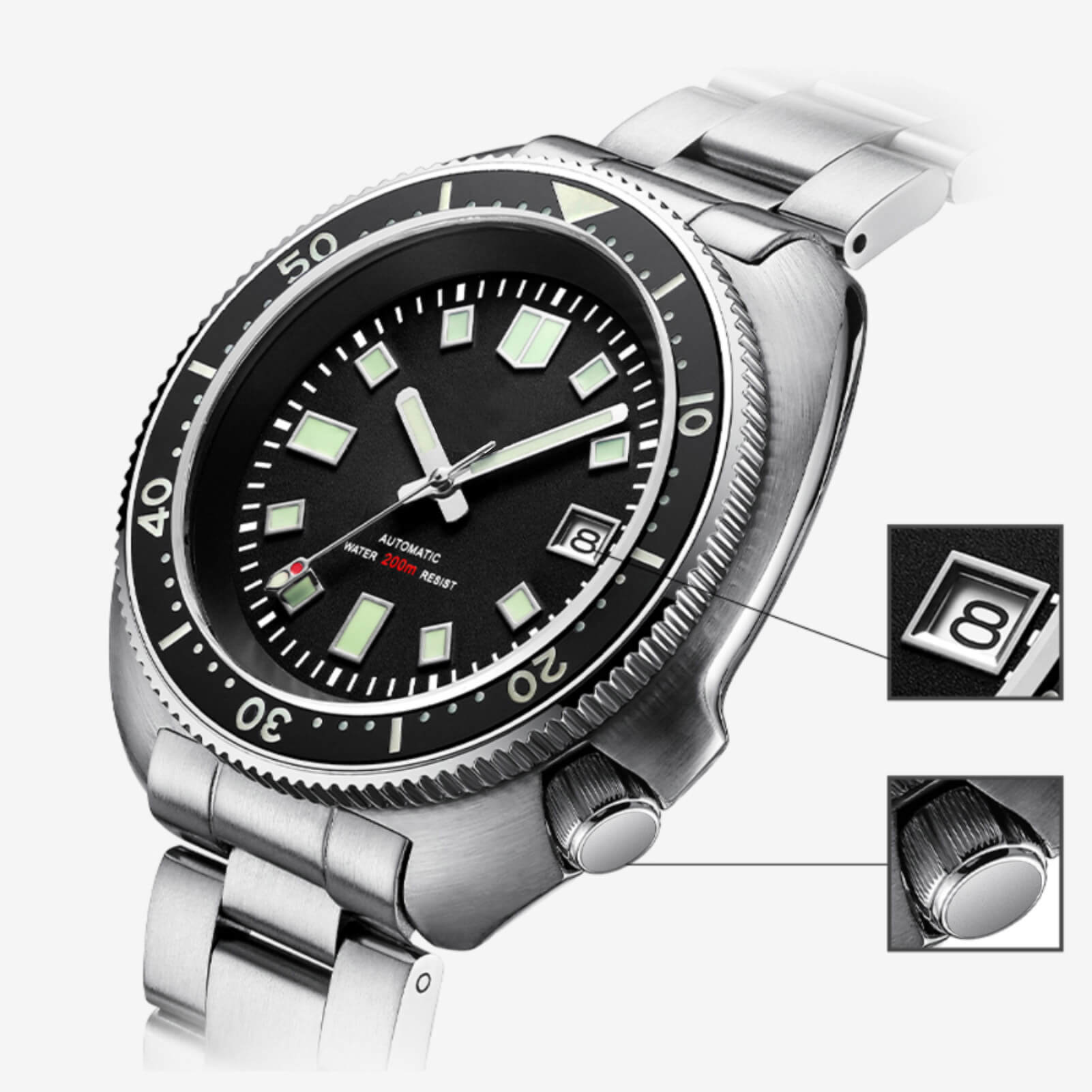 <Sterile Version>ADDIESDIVE® Captain Willard Automatic Dive Watch 200M( MY-H8)