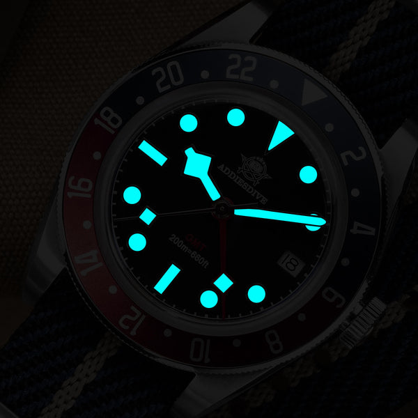 U.S. Warehouse -ADDIESDIVE 39mm BB58 GMT Quartz Watch AD2044