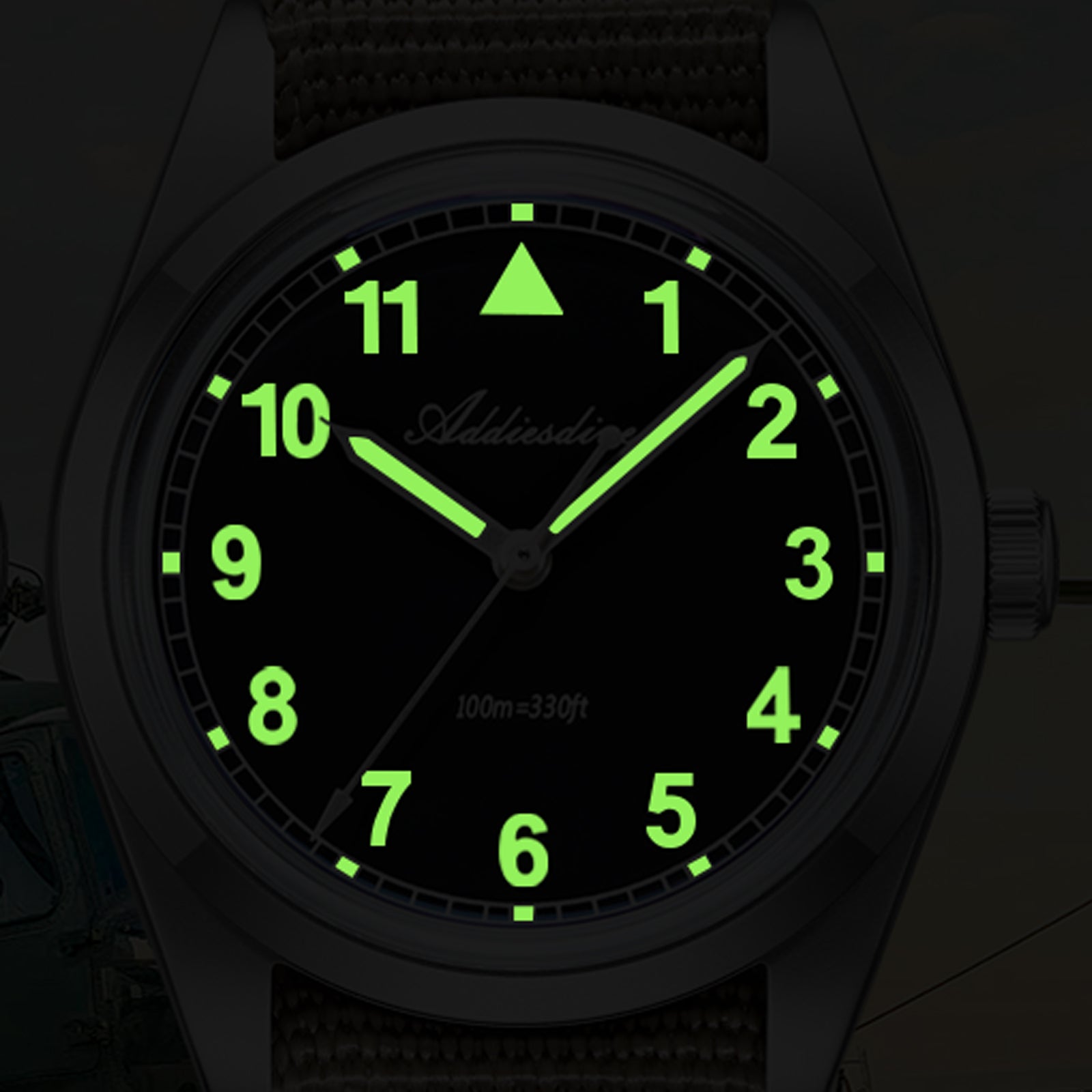 U.S. Warehouse -ADDIESDIVE 36mm VH31 Retro Pilot Field Watch AD2079