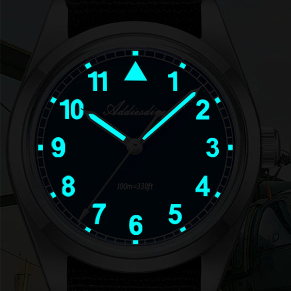 U.S. Warehouse -ADDIESDIVE 36mm VH31 Retro Pilot Field Watch AD2079