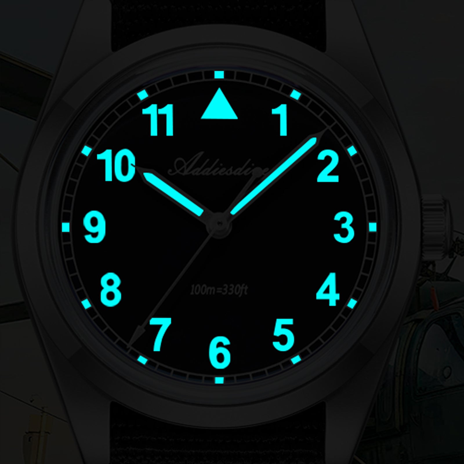 U.S. Warehouse -ADDIESDIVE 36mm VH31 Retro Pilot Field Watch AD2079