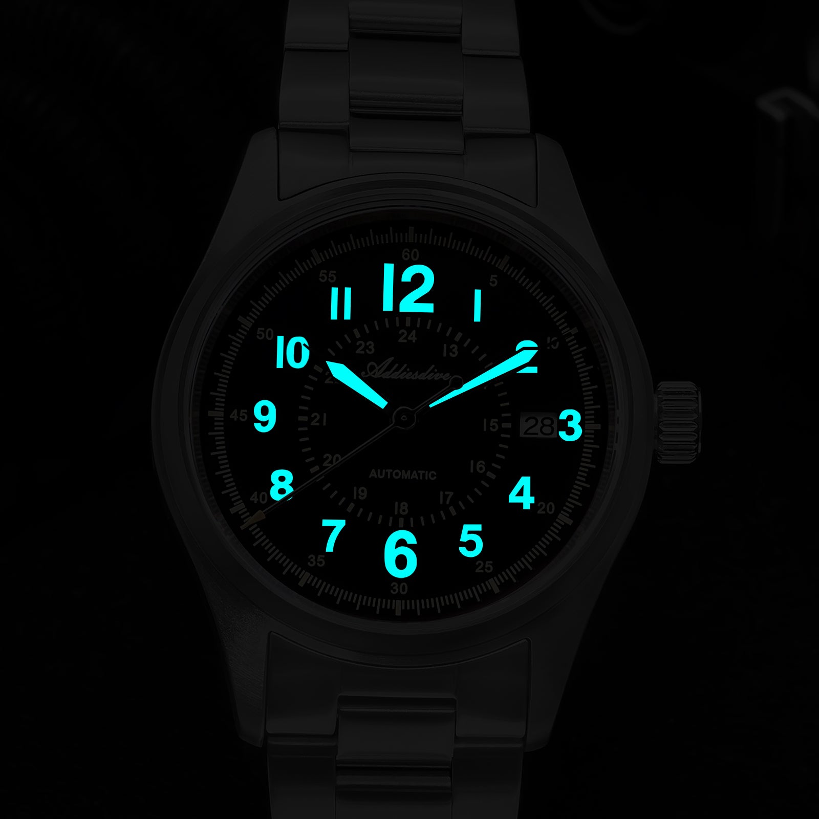 U.S. Warehouse -ADDIESDIVE 39mm Sapphire Crystal Automatic Watch Field Watch AD2074