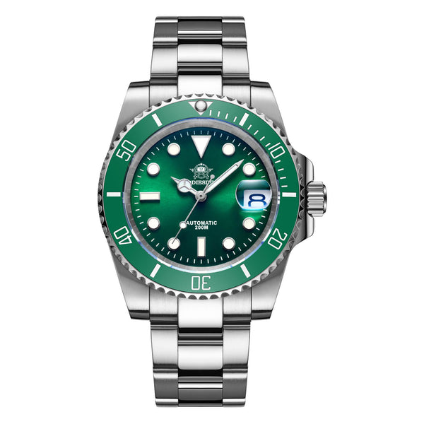 ADDIESDIVE Reloj autoático de buceo para hobre, correa de acero ADDIESDIVE Reloj autoático de buceo para hobre, correa de acero