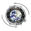 Unidirectional rotating ceramic bezel