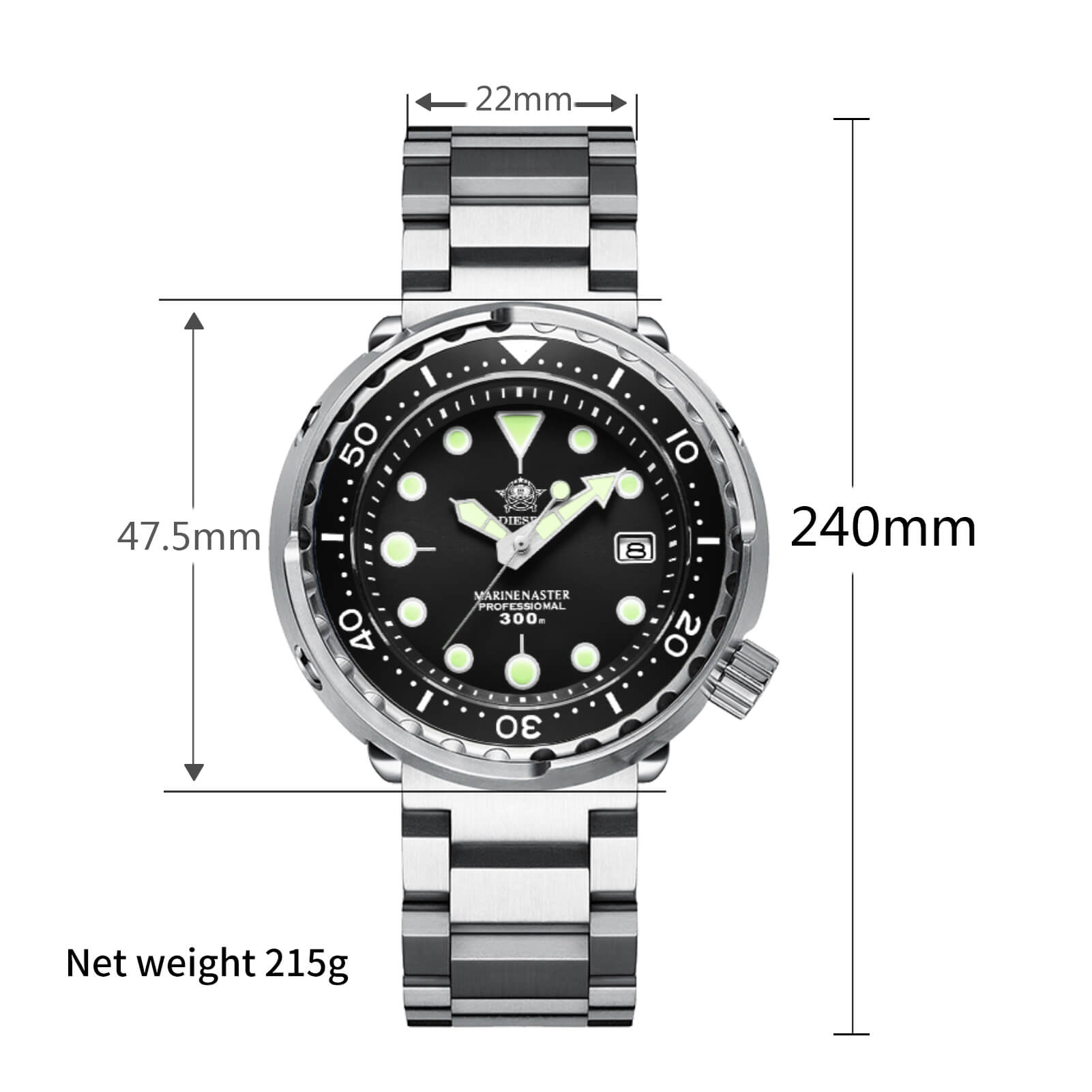 diver watch 300m