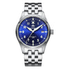 blue dail pilot watch